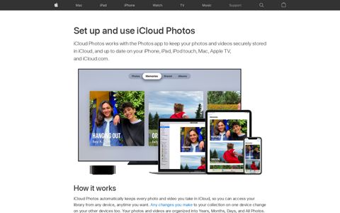 Set up and use iCloud Photos - Apple Support