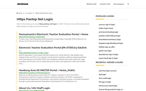 Https Paetep Net Login ❤️ One Click Access - iLoveLogin
