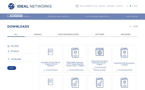 Product downloads, software & manuals - IDEAL Networks