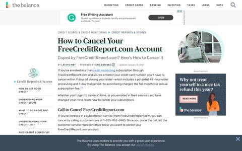 How to Cancel Your FreeCreditReport.com Subscription