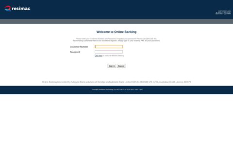 Resimac Online Banking
