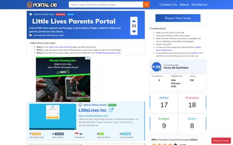 Little Lives Parents Portal