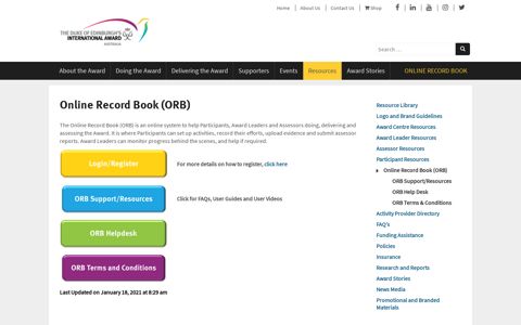 Online Record Book (ORB) – Dukeofed