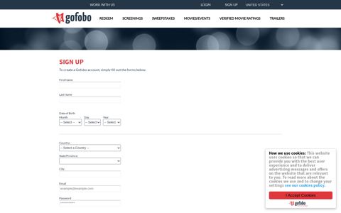 Sign Up - Gofobo