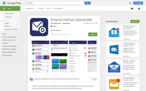 Email for Hotmail, Outlook Mail – Apps no Google Play