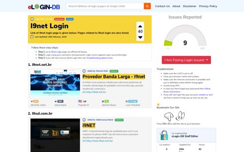 I9net Login - A database full of login pages from all over the ...