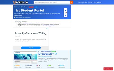 Ict Student Portal