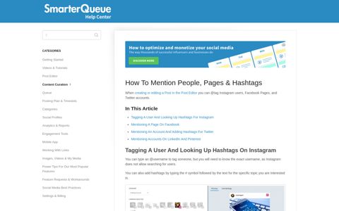 How To Mention People, Pages & Hashtags - SmarterQueue ...