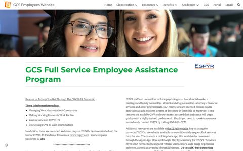 GCS Employees Website - Employee Assistance Program