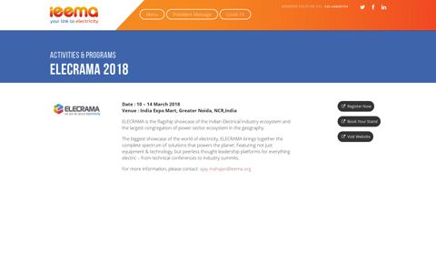 ELECRAMA 2018 – IEEMA