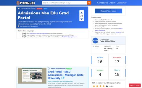 Admissions Msu Edu Grad Portal