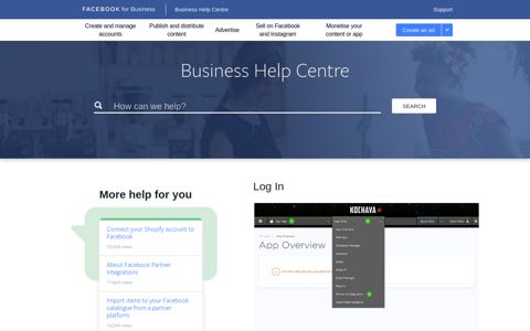 Log In | Facebook Business Help Centre