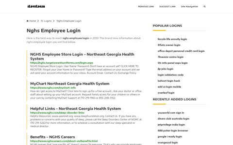 Nghs Employee Login ❤️ One Click Access