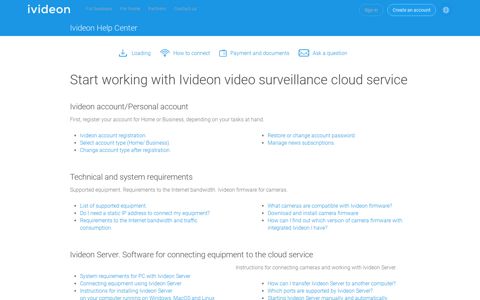 Start working with Ivideon video surveillance cloud service