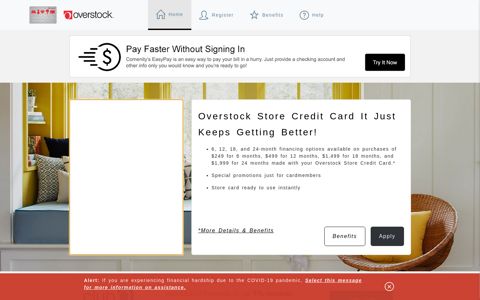 Overstock Store Credit Card - Home - Comenity