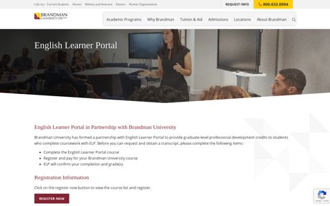 English Learner Portal - Brandman University