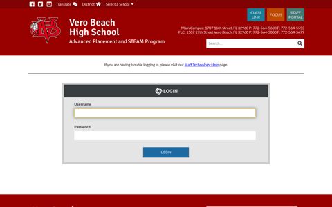 Login - Vero Beach High School - School District of Indian ...