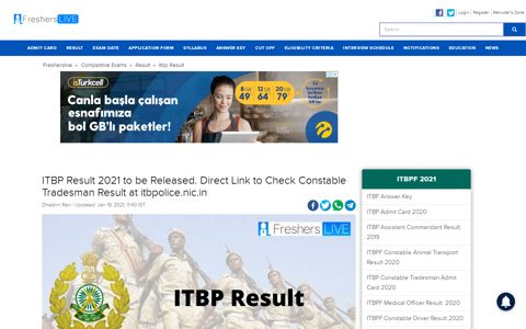 ITBP Result 2020 Will be Released Soon. Direct Link to Check ...