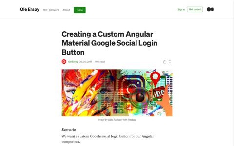 Creating a Custom Angular Material Google Social Login Button