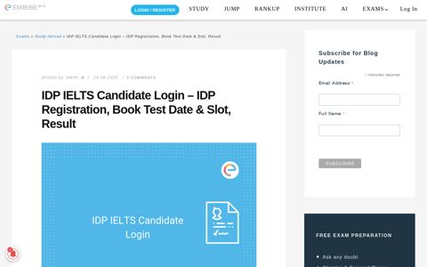 IDP IELTS Candidate Login - Registration, Book Test Date ...