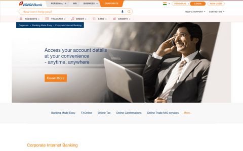 Corporate Internet Banking - ICICI Bank