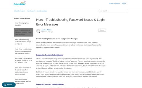 Hero - Troubleshooting Password Issues & Login Error ...