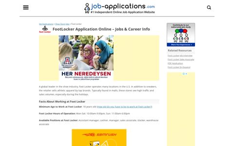 Foot Locker Application, Jobs & Careers Online