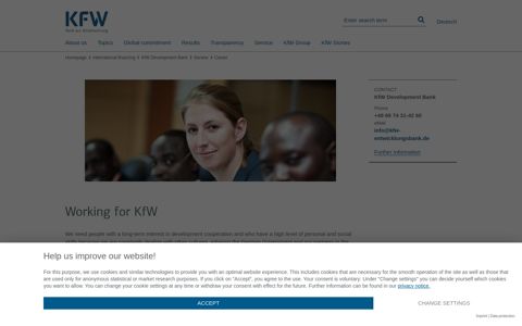 Working for KfW - KfW Entwicklungsbank