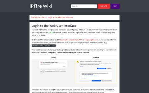 Login to the Web User Interface - wiki.ipfire.org
