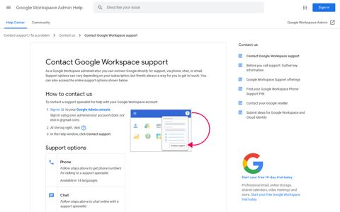 Contact Google Workspace support - Google Workspace ...