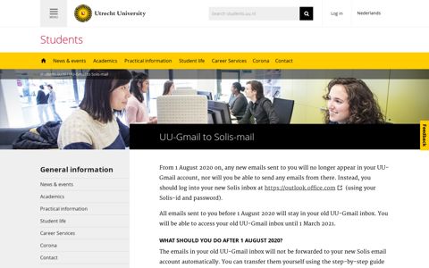 UU-Gmail to Solis-mail - Students | Universiteit Utrecht