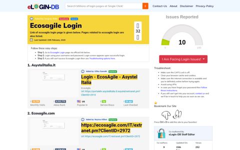 Ecosagile Login - A database full of login pages from all over ...
