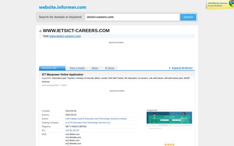 ietsict-careers.com at WI. ICT Manpower Online Application