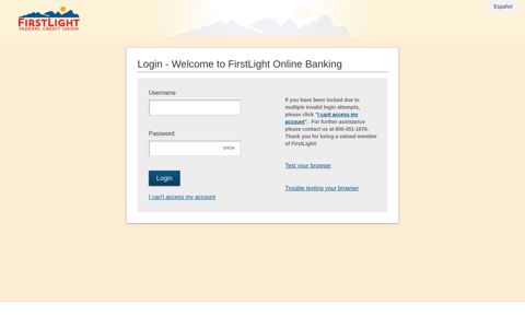 FirstLight Online Banking - FirstLight Federal Credit Union