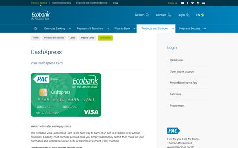 CashXpress - Ecobank