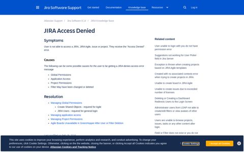 JIRA Access Denied | Jira | Atlassian Documentation