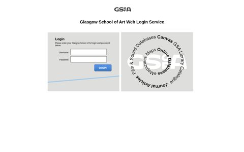 Glasgow School of Art Web Login Service - Loading Session ...
