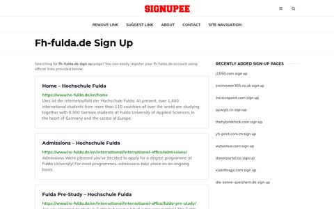 Fh-fulda.de Sign Up | Register Your Account - signupee.com