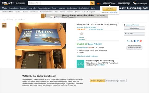 AVM Fritz!Box 7330 SL WLAN HomeServer by: Amazon.de ...