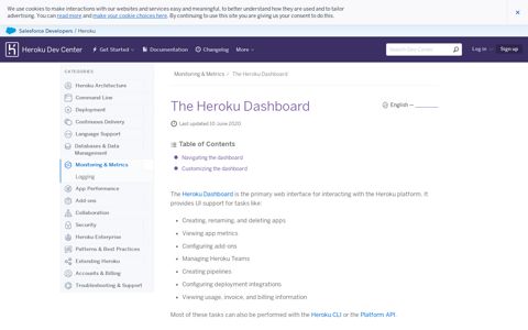 The Heroku Dashboard | Heroku Dev Center