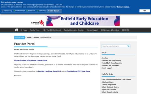 Provider Portal – Informed Families - Enfield Council