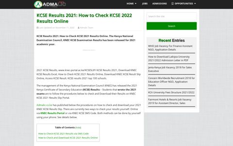 KCSE Results 2021: How to Check KCSE 2022 Results Online