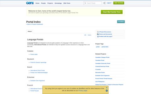 Portal Index - Geni