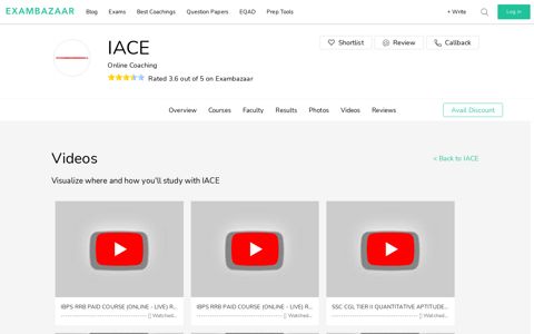 IACE Online Classes | Fees, Reviews, Free Videos, Learning