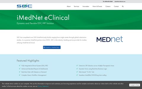 iMedNet eClinical | EDC Technology | SDC