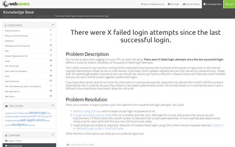 There were X failed login attempts since the last successful ...