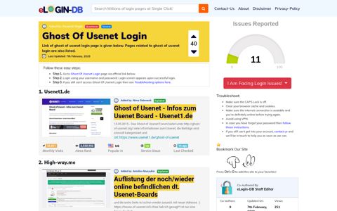 Ghost Of Usenet Login - A database full of login pages from all ...
