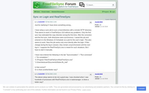 Sync on Login and RealTimeSync - FreeFileSync Forum