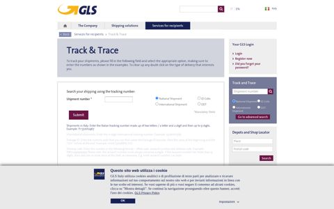 Track & Trace - www.gls-italy.com