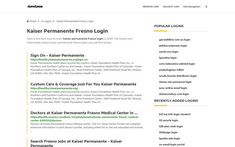 Kaiser Permanente Fresno Login ❤️ One Click Access - iLoveLogin